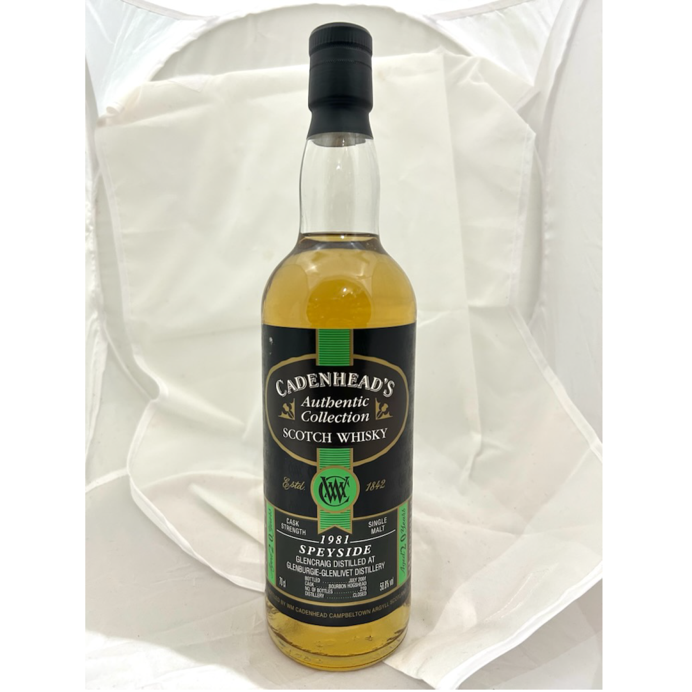 Speyside Glencraig グレンクレイグ 1981 Cadenhead's-Authentic Collection Bourbon Barrel 58.8%　#33