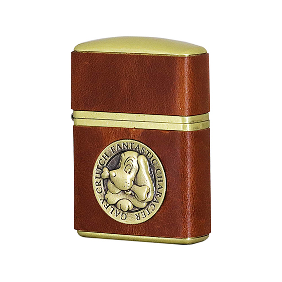 GALFY 162-レザーメタルエンブレム Brown /『GALFY』と『ZIPPO』がコラボ！いぶし銀なジッポーライター登場！！
