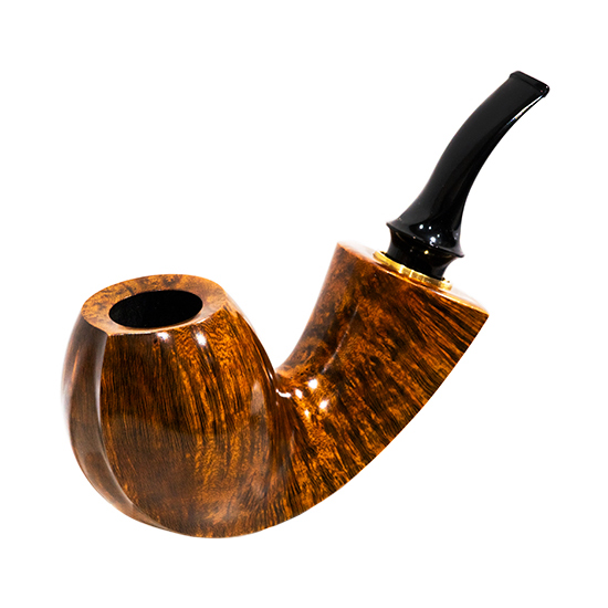 ケン パイプス 23538 / Kagaya 60th アニバーサリー Italian Briar, Smooth, Ebonite 本藍染ポーチ付き　SOLD OUT