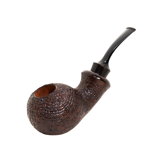 ケン パイプス 21361 オイルキュアード / Italian Briar Sand blast,Urushi Ebonite サイン入りポーチ付き SOLD OUT
