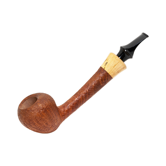 ケン パイプス 22435 / Kagaya 60th アニバーサリー Italian Briar, Mammoth Sand blast,Urushi Ebonite サイン入りポーチ付き　SOLD OUT