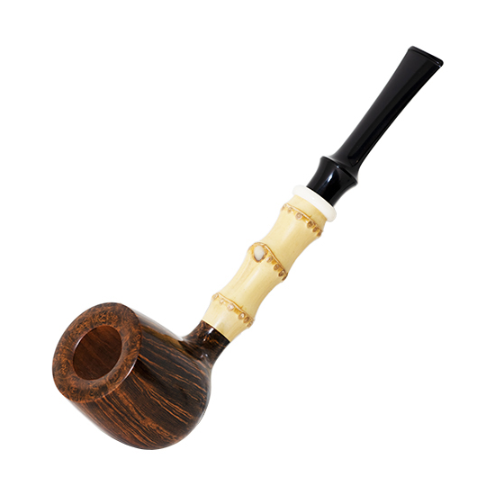 ケン パイプス 20323 オイルキュアード / Italian Briar Bamboo Hippopotumus fang サイン入りポーチ付き SOLD OUT