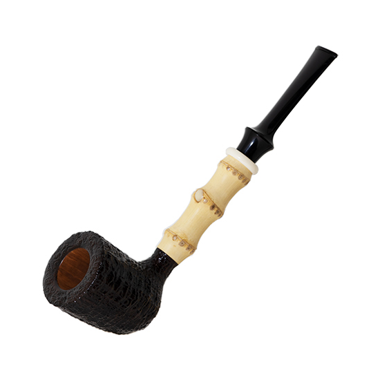 ケン パイプス 20322 オイルキュアード / Italian Briar Bamboo Hippopotumus fang サイン入りポーチ付き　SOLD OUT