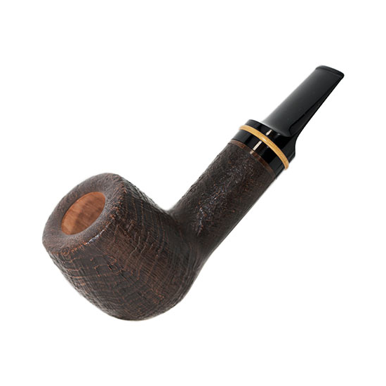 ケン パイプス 19308 / Italian Briar,Boxwood Sand blast Ebonite サイン入りポーチ付き SOLD OUT