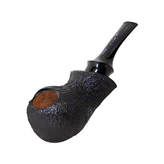 ケン パイプス 21373 オイルキュアード / Italian Briar Sand blast,Urushi Ebonite サイン入りポーチ付き SOLD OUT