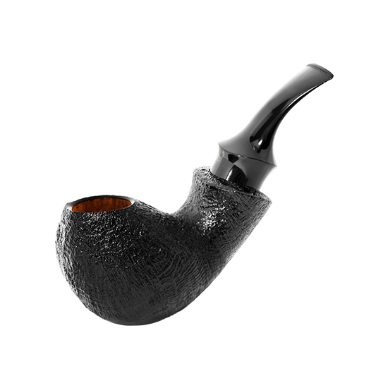 ケン パイプス 21374 オイルキュアード / Italian Briar Sand blast,Urushi Ebonite サイン入りポーチ付き SOLD OUT