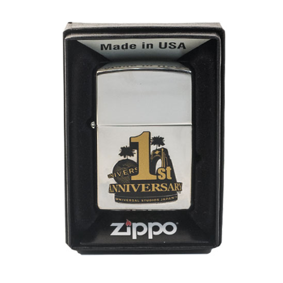 Zippo/2001年製 U.S.J 1周年記念 ミラーフィニッシュ