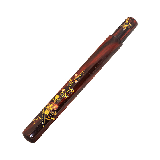 Japanese Antique / 百合乃花 蒔絵 煙管筒 明治時代