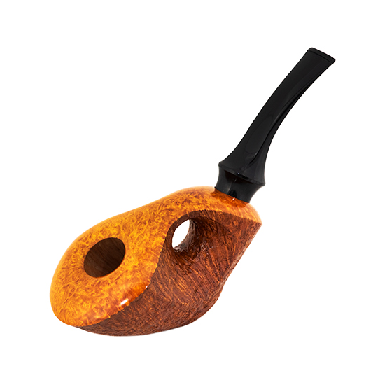 ケン パイプス 22481 / Kagaya 60th アニバーサリー Italian Briar, Sand blast, Urushi Smooth Ebonite 本藍染ポーチ付き　SOLD OUT