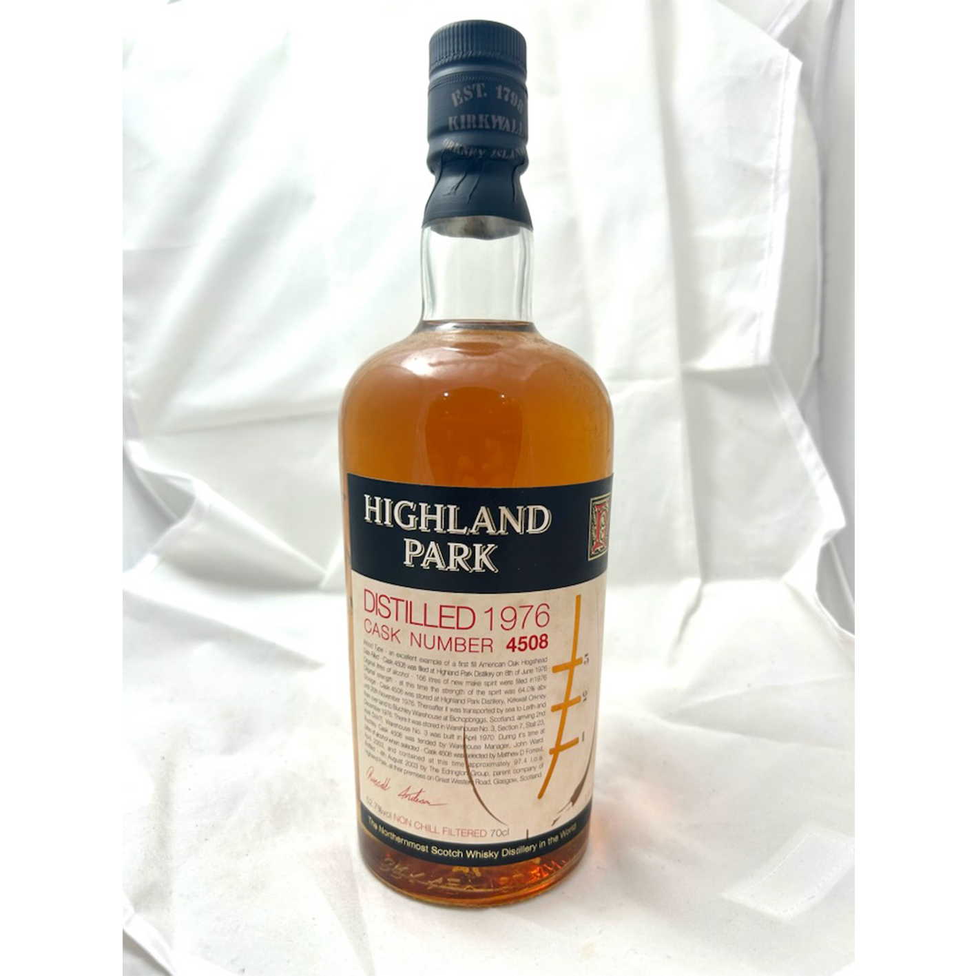 Highland Park ハイランドパーク 27年 1976 - 2003 27yo OB 1st Fill American Oak Hogshead 4508 Island #2-35