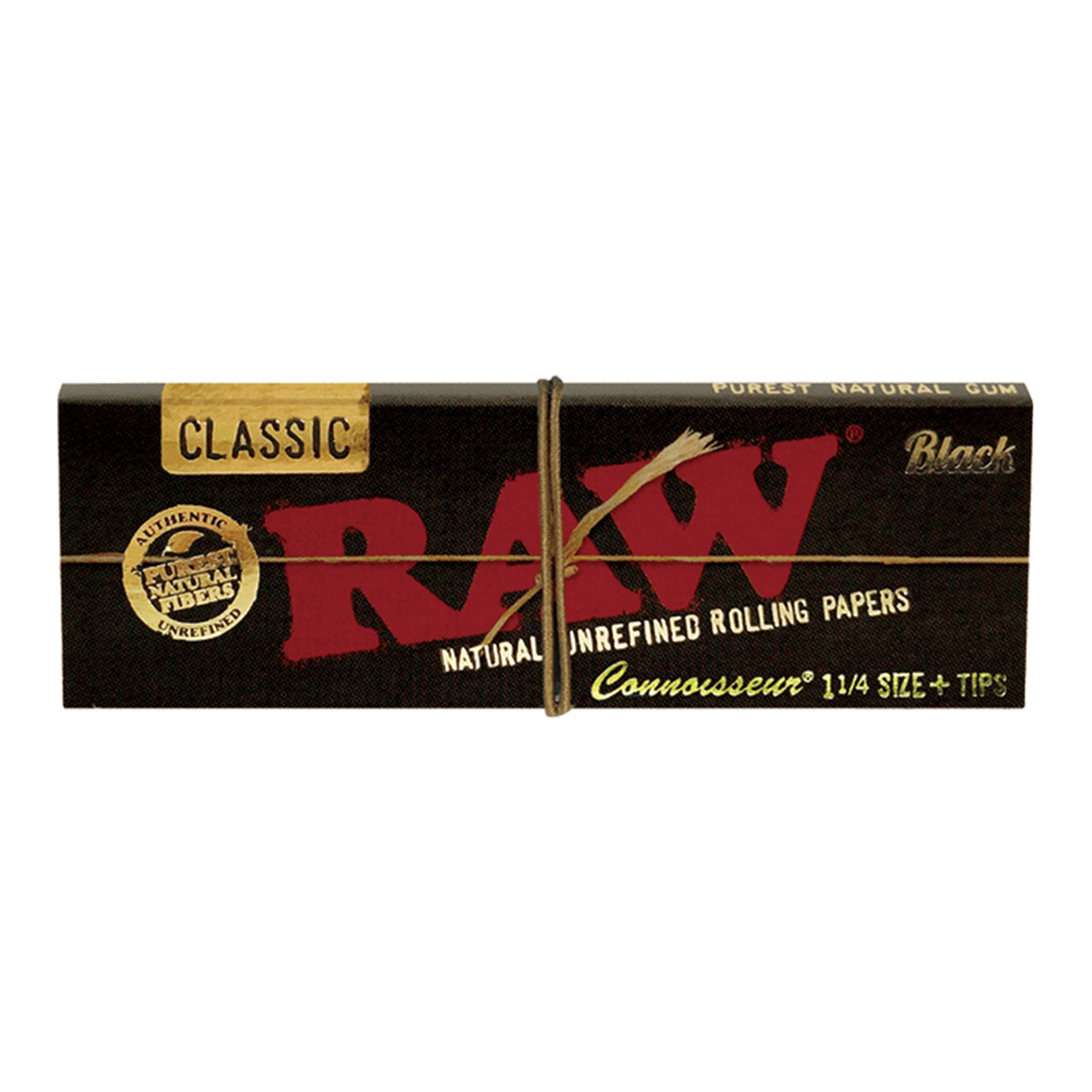 RAW クラシック・ブラック ゴールド 1 1/4+ チップ