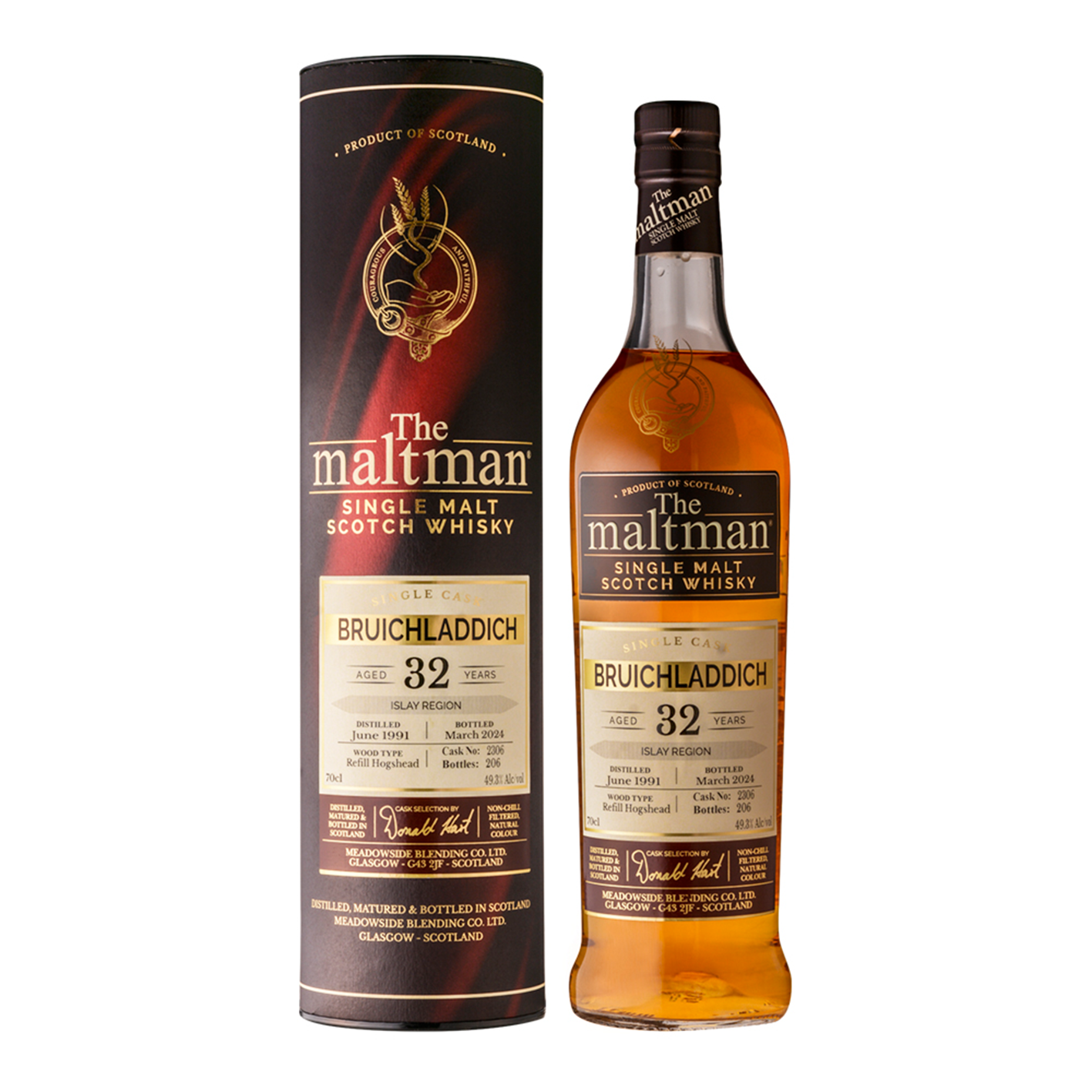 The Maltman / ブルックラディ 1991 32年 リフィル ホグスヘッド 49.3% 700ml　SOLD OUT